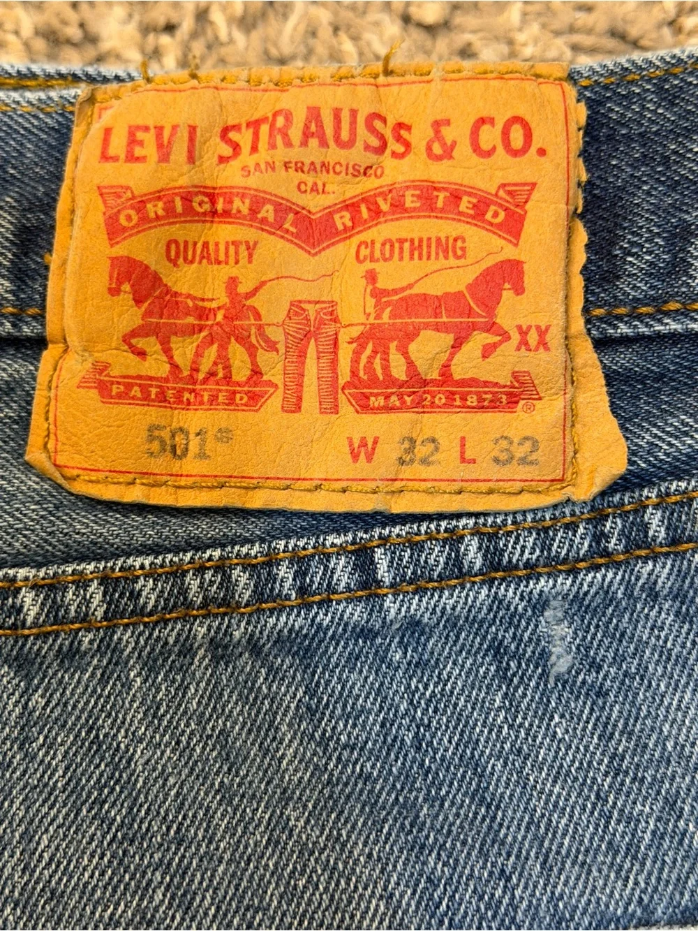 Levi’s 501 W32 L32 Button Fly Blue Jeans